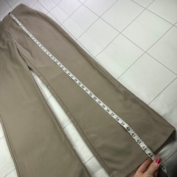 Abercrombie & Fitch Pants Womens 30 Long Tan Tailored Trouser High Rise Wide Leg - Picture 11 of 12